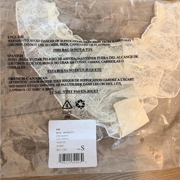 FREE PEOPLE Gia Tanga Color Ivory Small - Picture 4 of 4